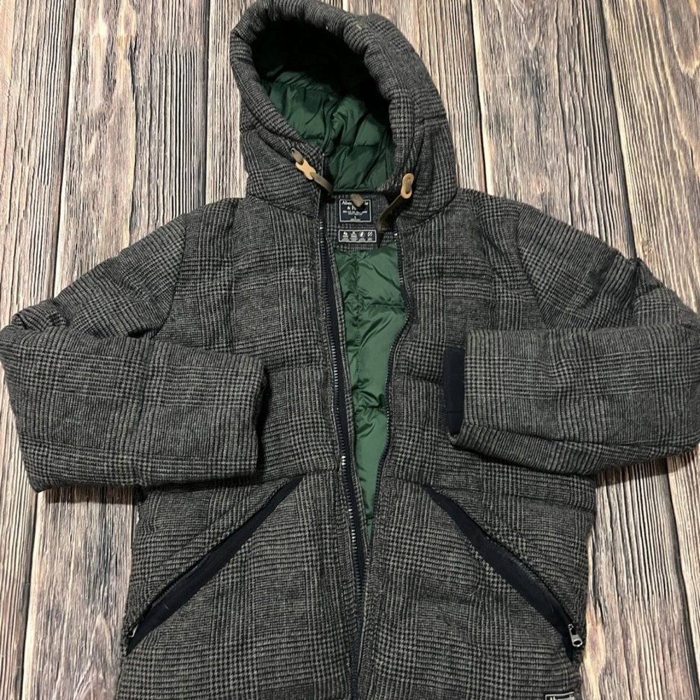 Men’s Abercrombie & Fitch Water Repellent Down Jacket Windproof Large Ski Heavy